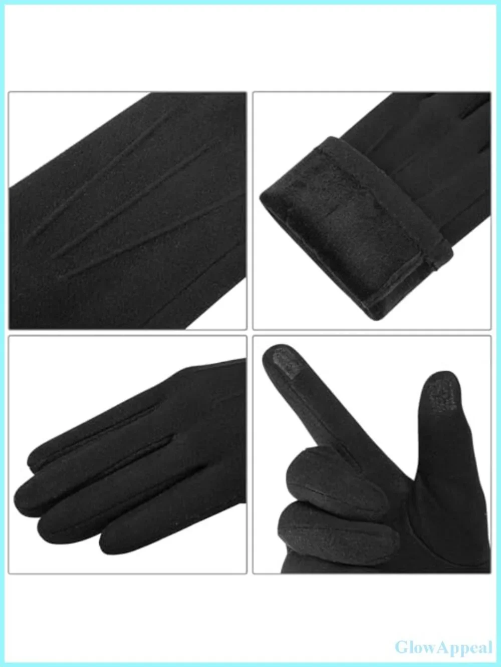 Winter Gloves for Women Warm Wool Lining Touchscreen Full Finger Texting